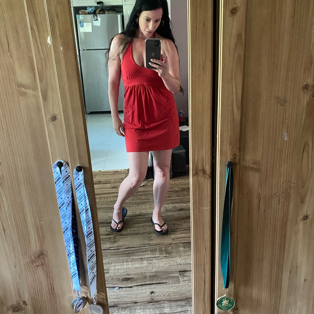 Red summer dress